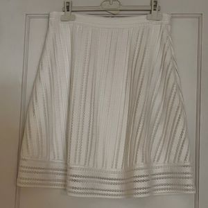 J.Crew White A-line Mini Skirt Lined size 6
